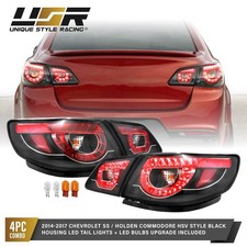BLK Housing RED LED OE Holden Commodore Style Tail Light 4pc For 14-17 Chevy SS picture