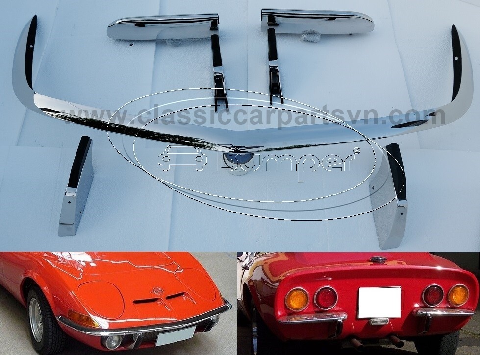 Brand new Opel GT (1968–1973) stainless steel bumpers