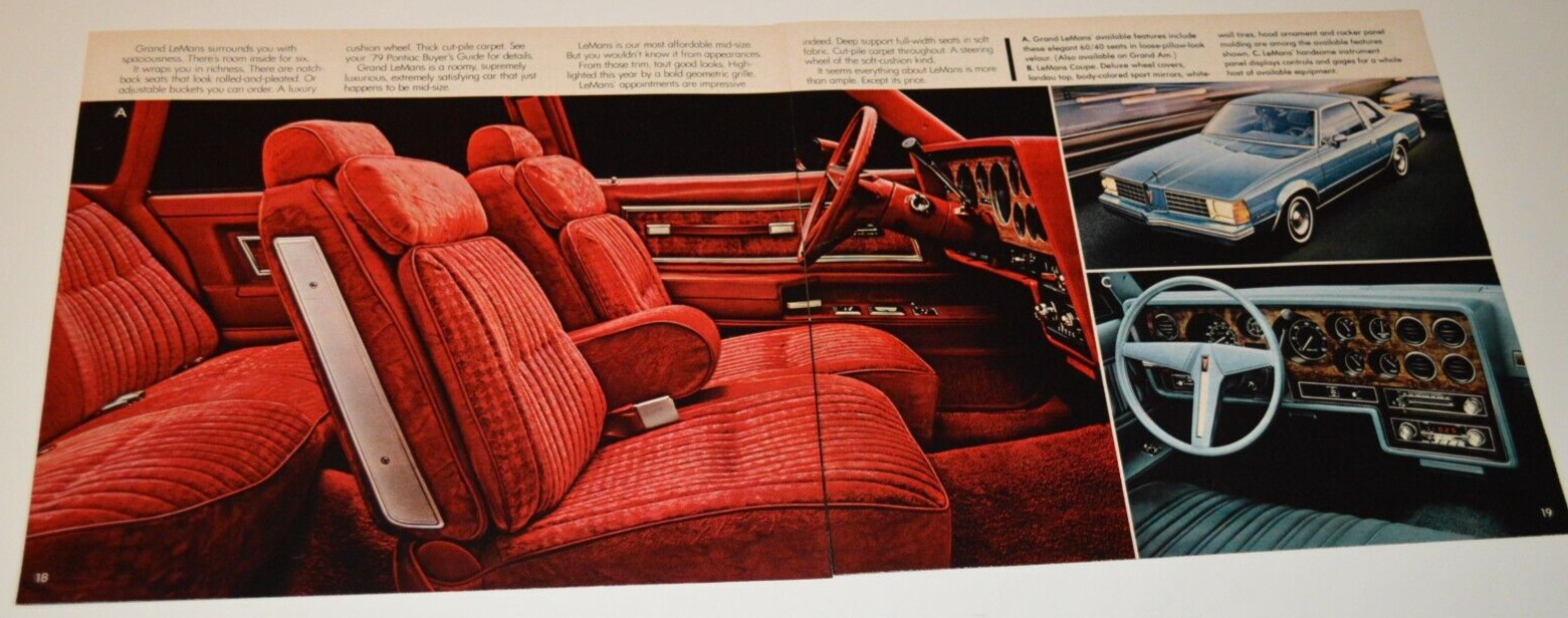 1979 PONTIAC GRAND LEMANS ORIGINAL DEALER ADVERTISEMENT PRINT AD 79