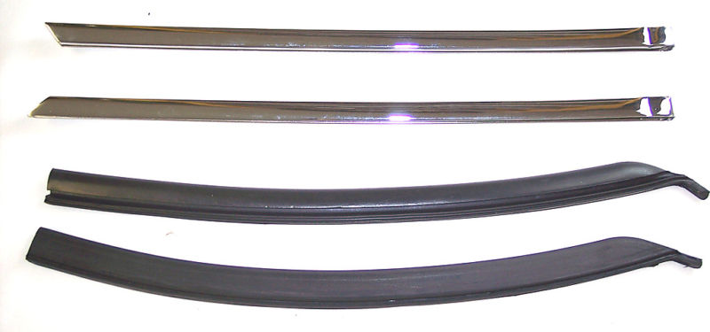 1969-1970 Cadillac Calais & DeVille rear quarter window seal retainers & seals