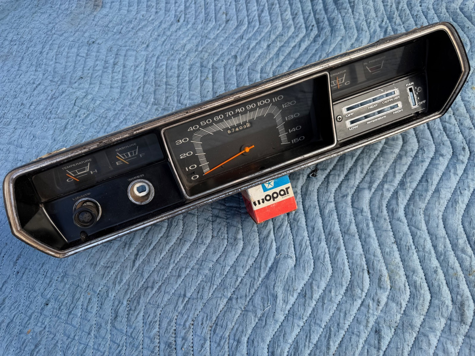 1967 PLYMOUTH GTX B BODY MOPAR USED OEM 150 MPH SPEEDOMETER CLUSTER RARE