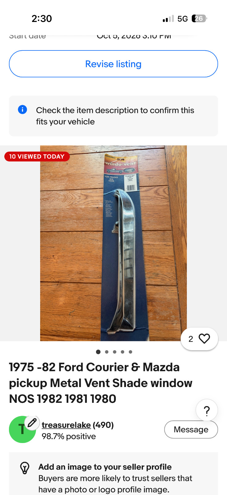 1977 1978 1979 1980 1981 Pontiac Catalina 2 dr sedan Metal Vent Shade window NOS