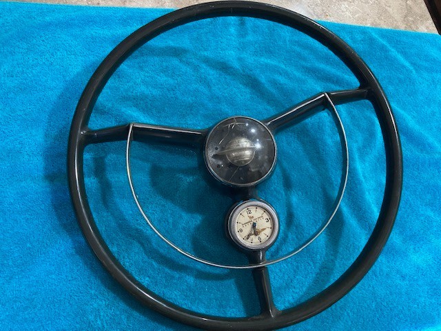 ORIGINAL 1950 1951 1952 Oldsmobile Clock Steering Wheel NICE ONE