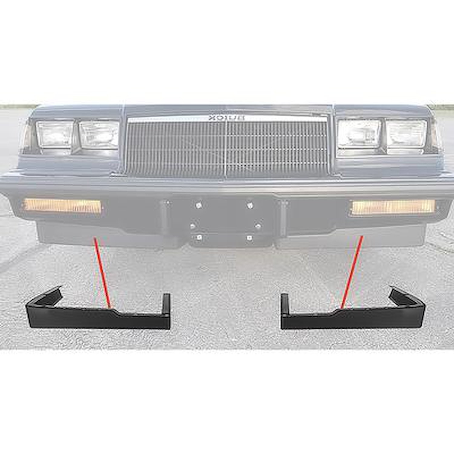 OER GN110772 1986-87 Buick Grand National, Type T, Turbo; Air Dam Deflectors;