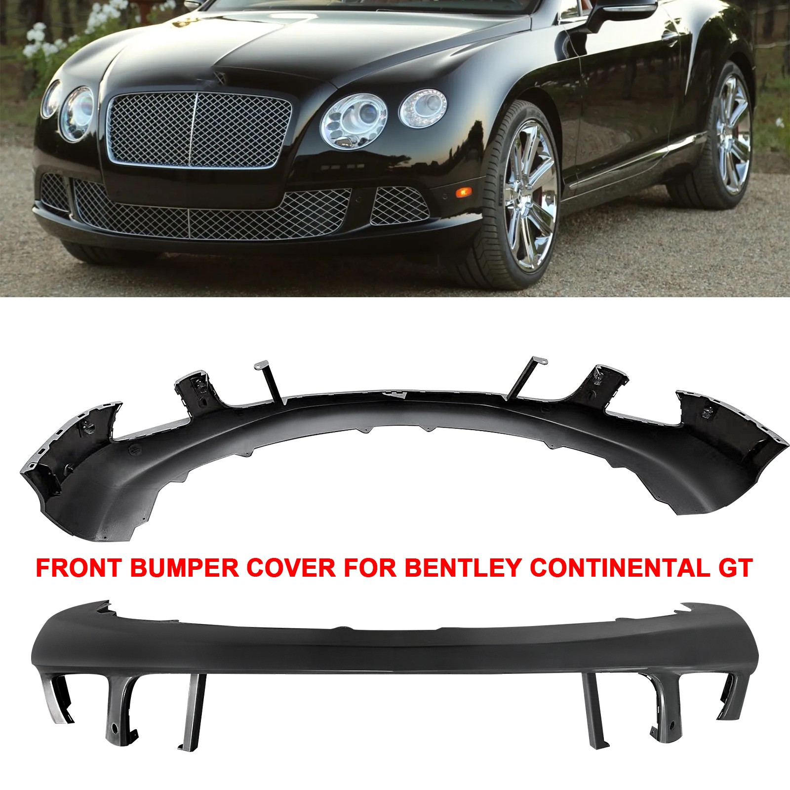 New Front Bumper Cover For Bentley Continental GT 2012 2013 2014 2015 3W3807221