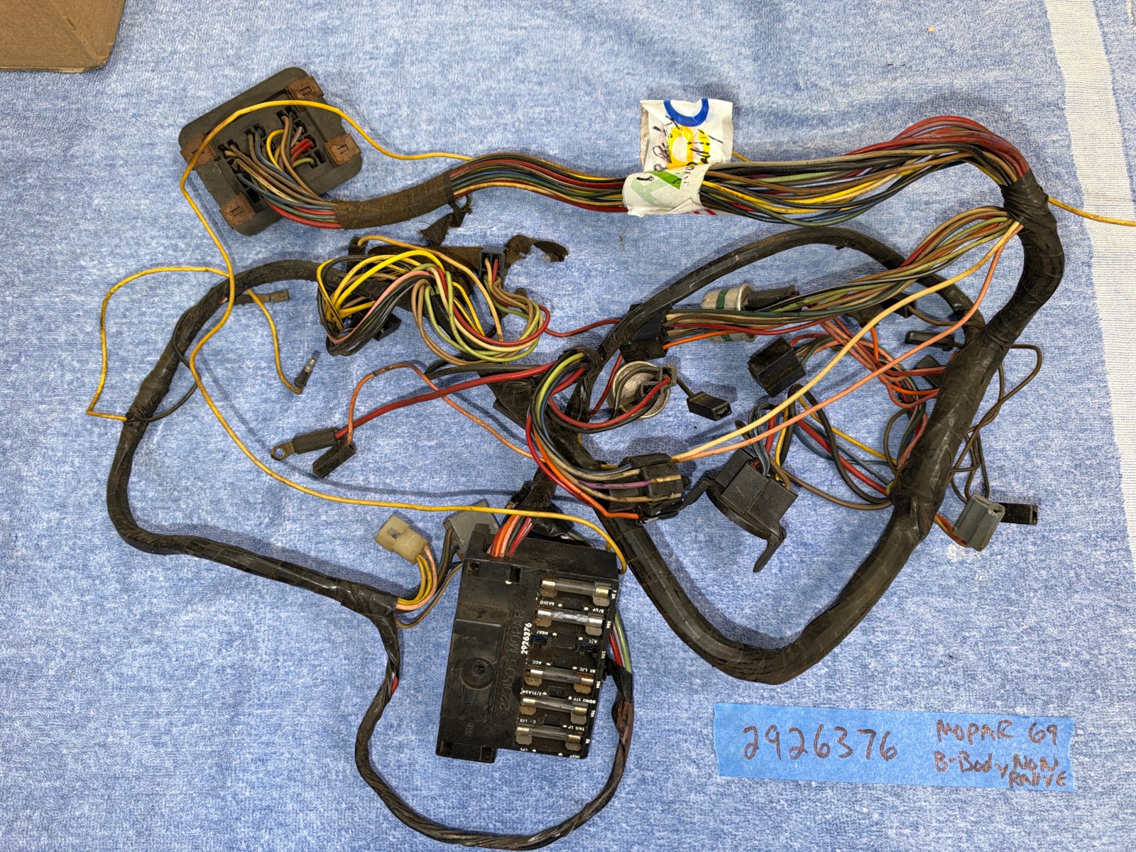 1969 69 DODGE CORONET ROAD RUNNER STANDARD DASH HARNESS 2926376  NON RALLYE