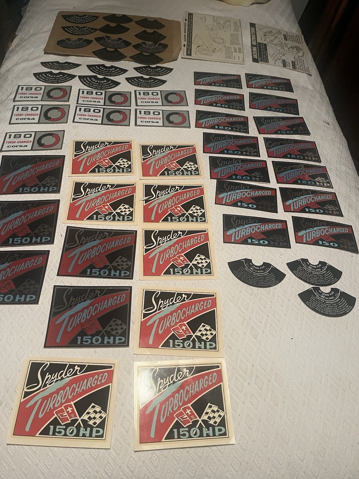 Chevrolet Corvair Decals  Turbo  Early   Model and Late  Model