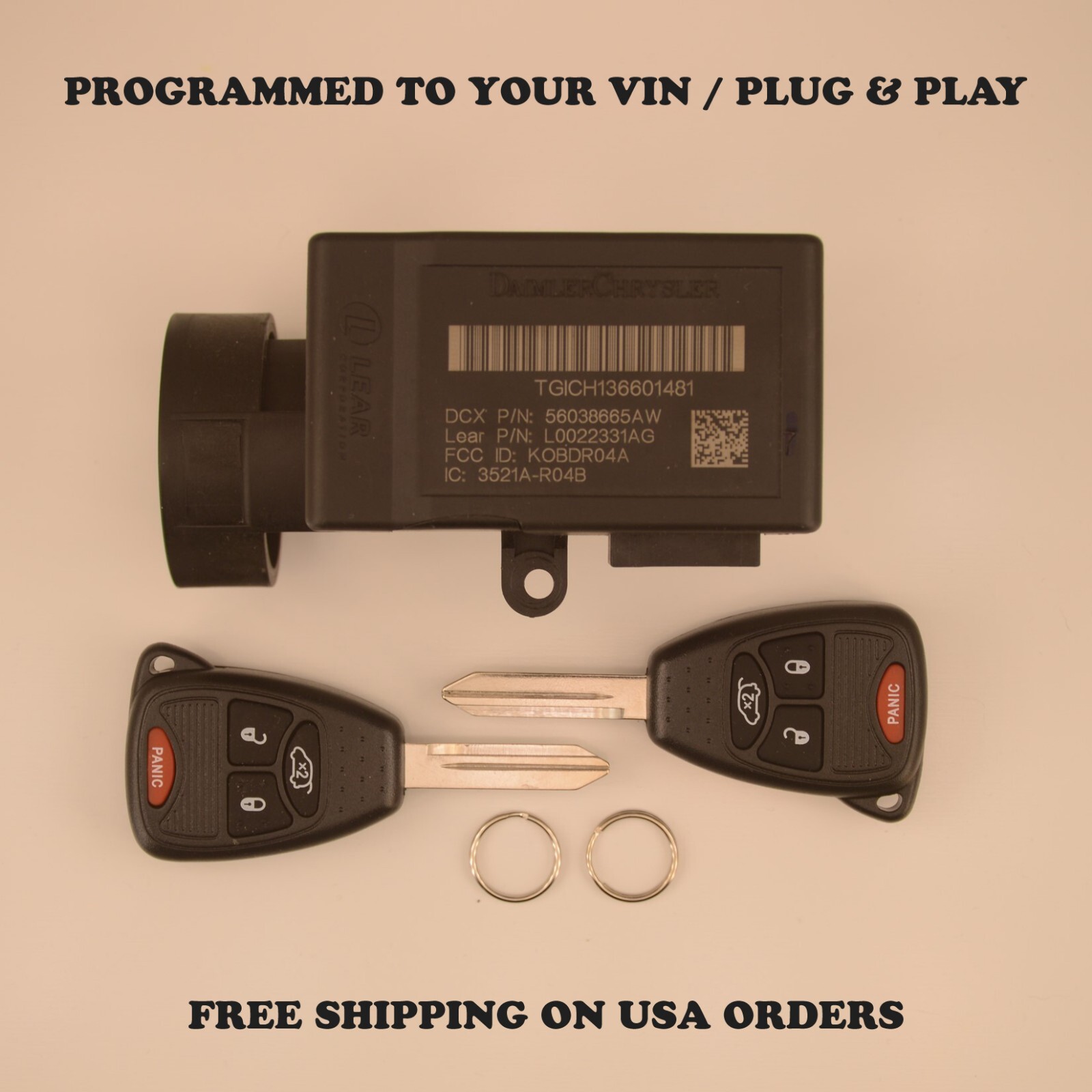 2005-2006 Dodge Magnum Charger Immobilizer 56038665AW VIN Programmed Plug & Play