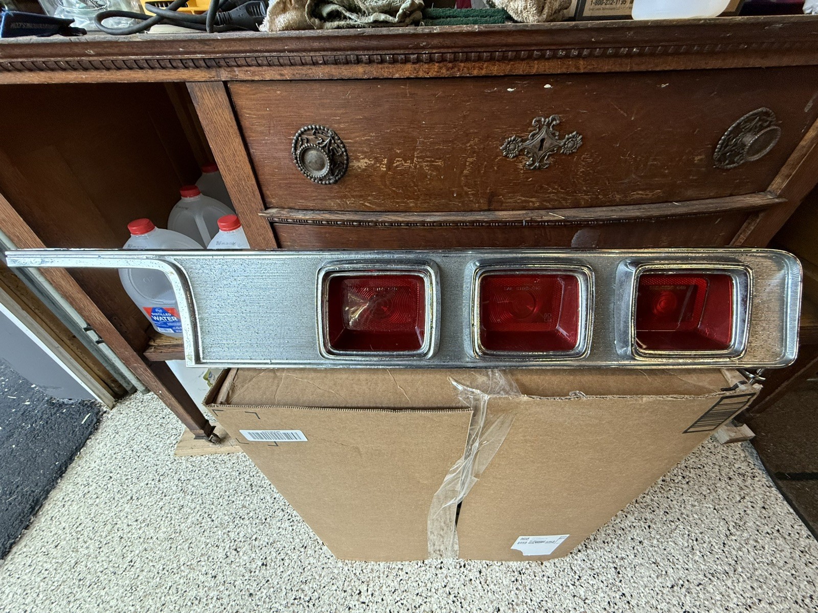 1964 Dodge Polara 500 Taillight Lens Housing Bezel Right Park Brake Nice Cndtion