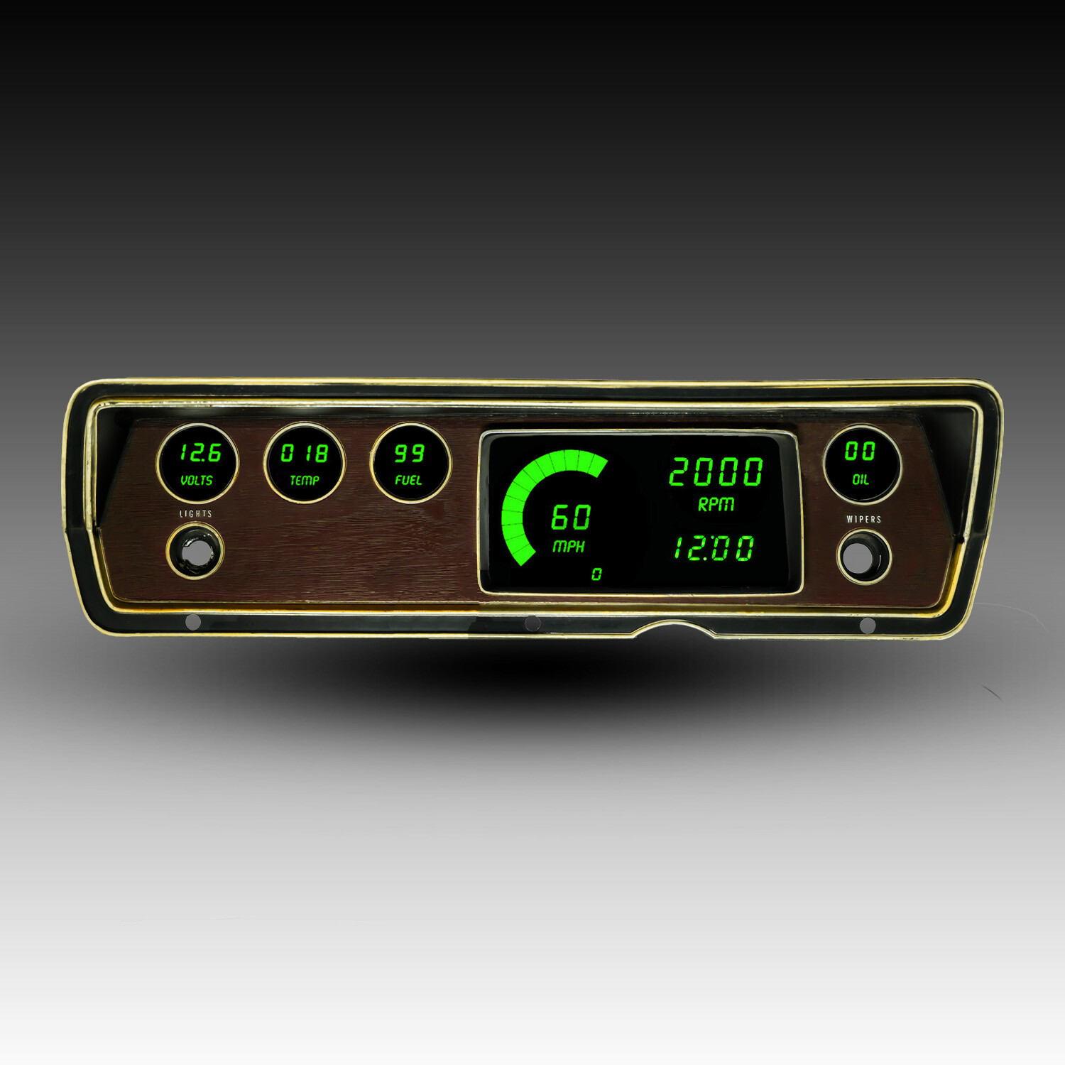 1970-1976 Dodge Duster/Dart (Green LED's) Digital Gauge Panel  DP1805G