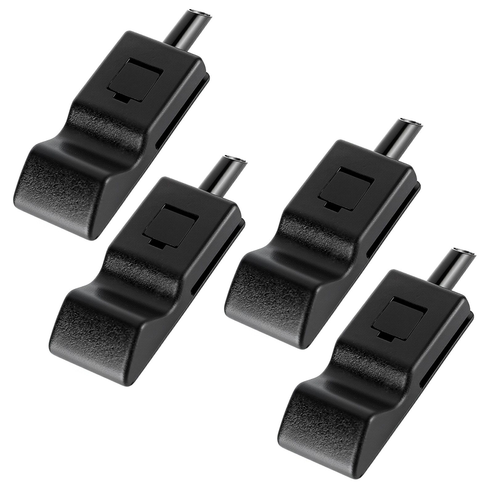 4PCS Door Lock Knobs Front/Rear Ebony For Chevy/GMC Silverado/Sierra 07-13 Black