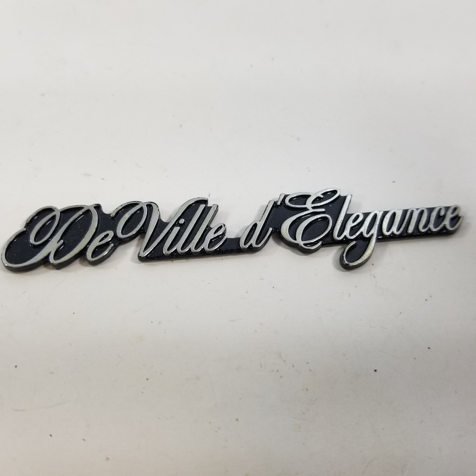 Cadillac De Ville d'Elegance Emblem Ornament Badge Nameplate Script 16104 1970s