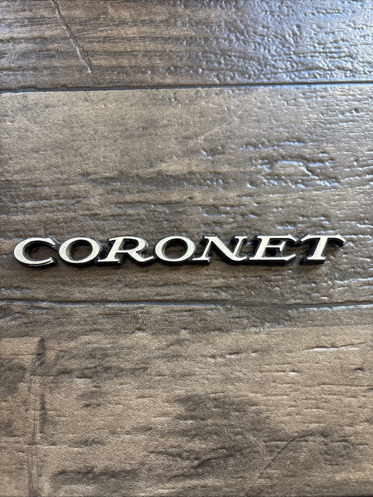 Dodge Coronet - Vintage Emblem Badge Trim Plate Ornament Chrome