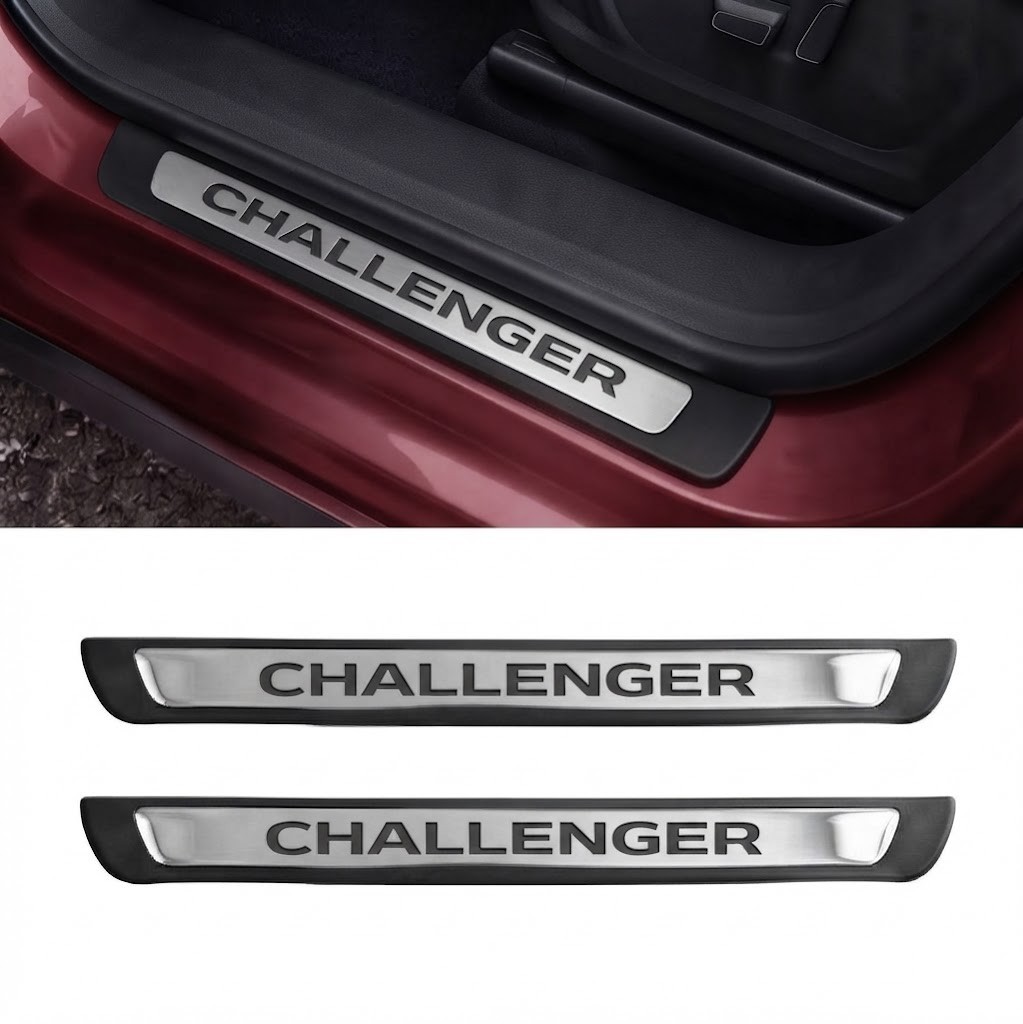 FOR DODGE CHALLENGER DOOR SILL SCUFF PLATE SCRATCH PROTECTOR 2 DOOR