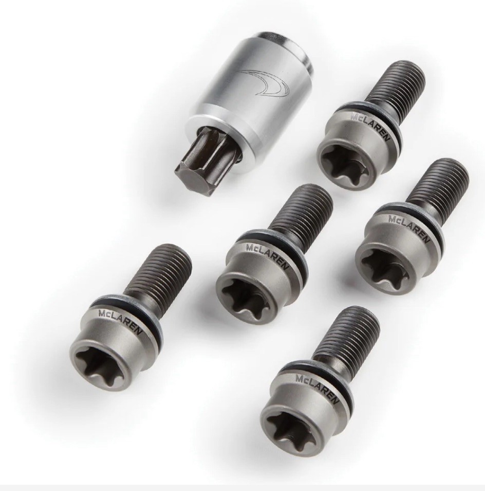 Genuine McLaren Titanium Wheel Bolt Kit x20 1211BA041CP NEW