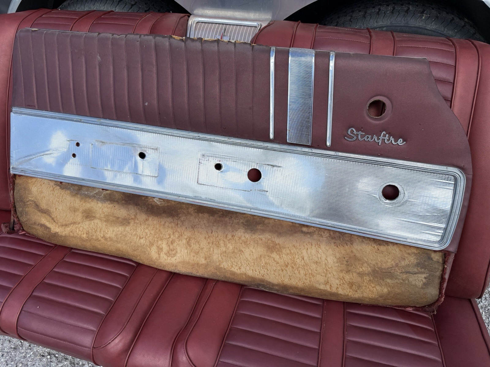 1962 Oldsmobile Starfire Interior Door Panels Red Original