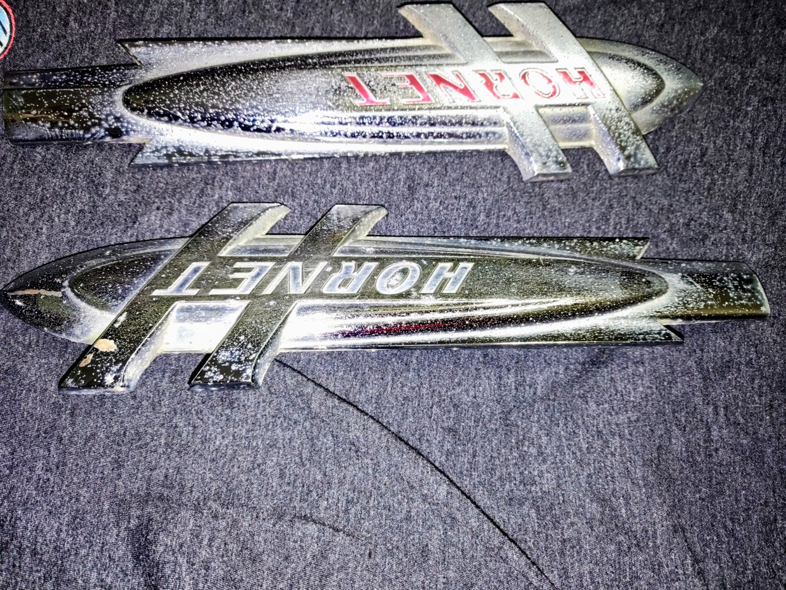 Pair 1952/53 Hudson Hornet Front Fender Emblems-Set2