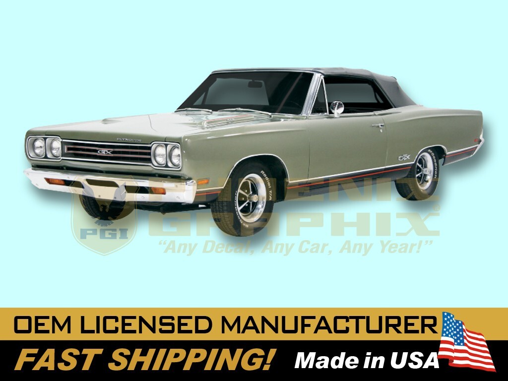 1969 Plymouth GTX REFLECTIVE Stripes Decals Graphics Lower Body Kit COMPLETE 