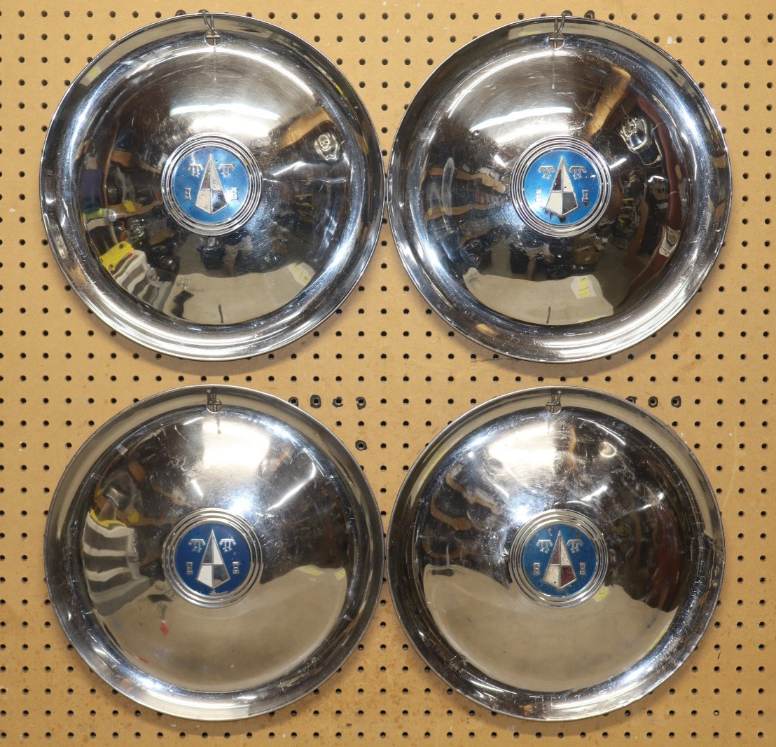 SET  VINTAGE ANTIQUE 1954 54 HUDSON HORNET WASP JET LINER HUBCAPS WHEEL COVERS