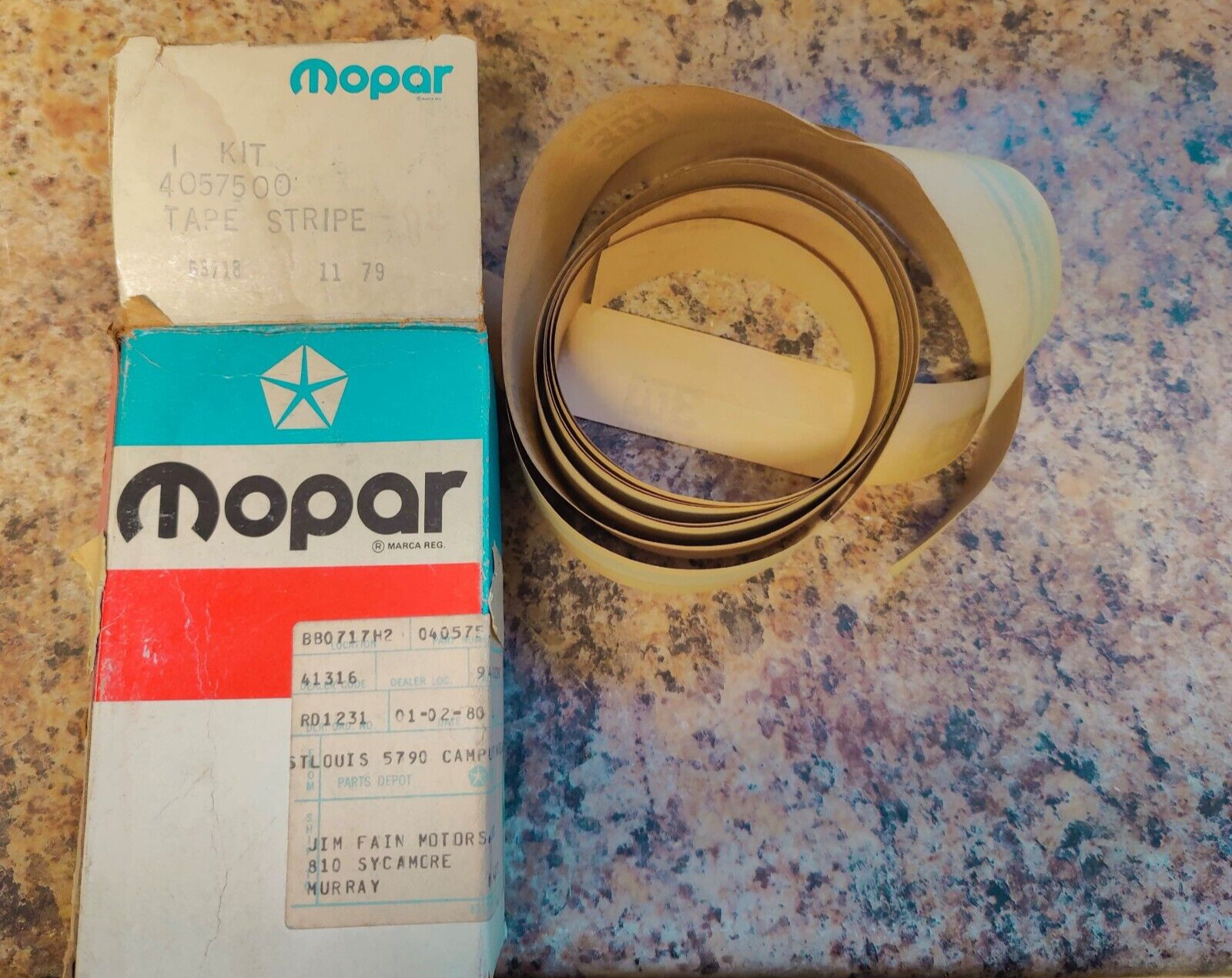 OEM NOS Mopar Blue Tape Stripe Kit # 4057500 / Fits 1977 Chrysler Cordoba