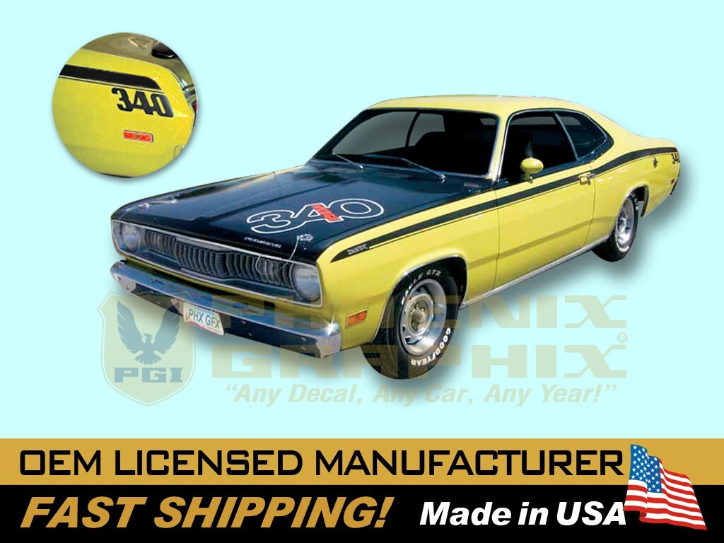 1971 Plymouth Duster 340 COMPLETE Decals & Stripes Kit