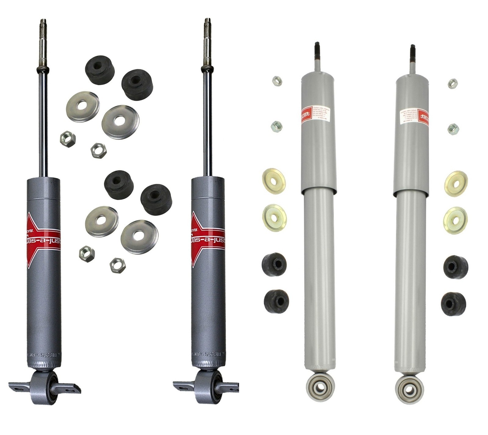 Front & Rear Shock Absorber Kit KYB Gas-a-Just For Chevy Camaro Pontiac Firebird