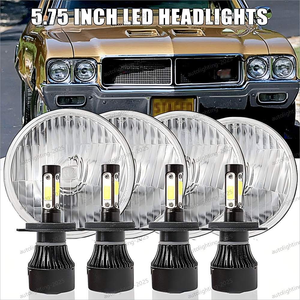 For Buick GS 455 1970-1972 Round 4pcs 5-3/4 5.75