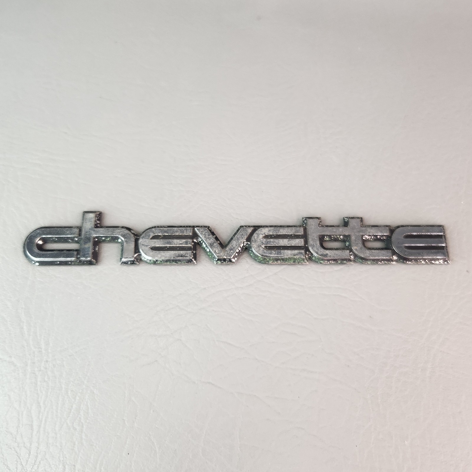 Vintage Chevrolet CHEVETTE Emblem Badge Logo Script Nameplate OEM