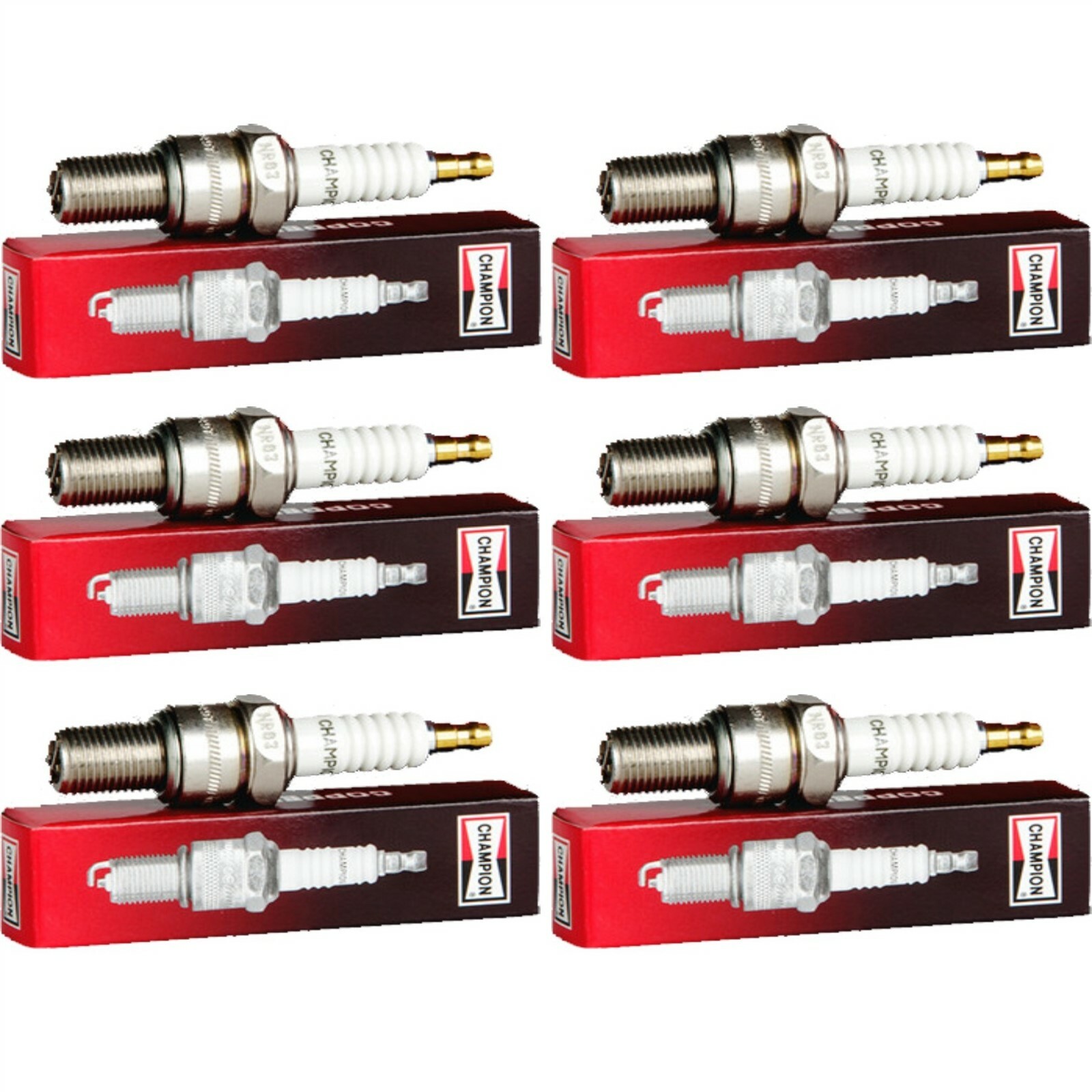 6 Pcs Spark Plugs Champion Industrial Set for 1918-1926 STUDEBAKER BIG SIX