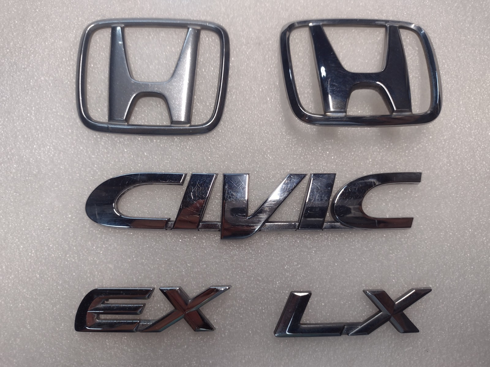 96-00 HONDA CIVIC FULL SET FRONT & REAR TRUNK EMBLEM H LOGO OEM 1996-2000 EX LX