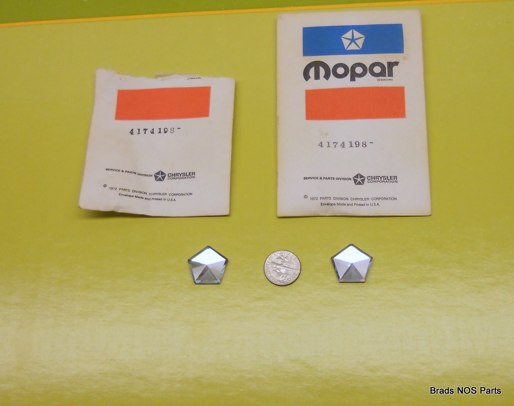 NOS Mopar 1981-1983 Chrysler Imperial OUTSIDE OPERA LAMP CRYSTAL ORNAMENTS  pair
