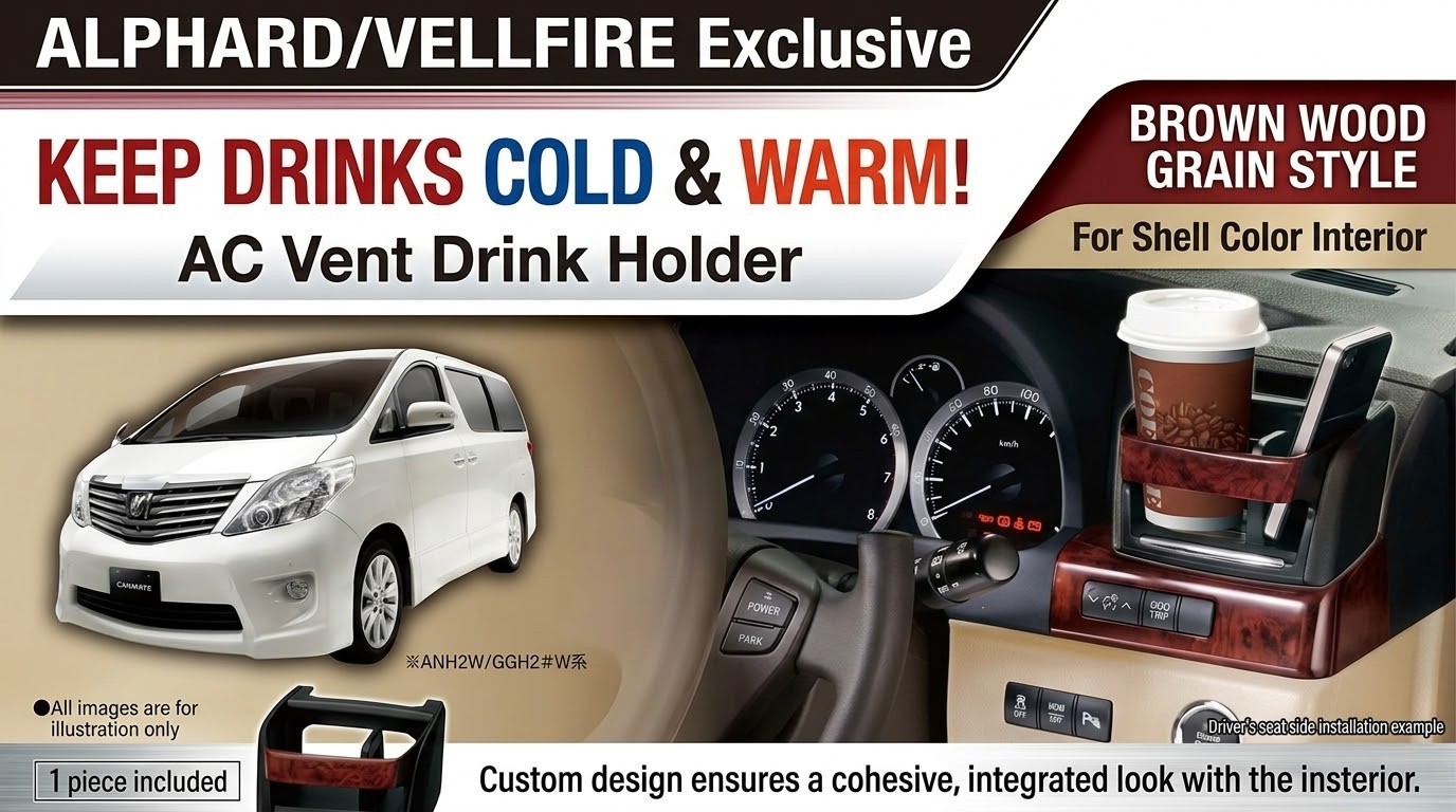 Toyota Alphard/ Vellire 20 Series Cup Holder ANH 2008 Onwards Japan Genuine