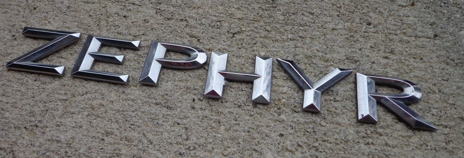 Lincoln Zephyr emblem letters badge decal symbol logo OEM Factory Genuine Stock