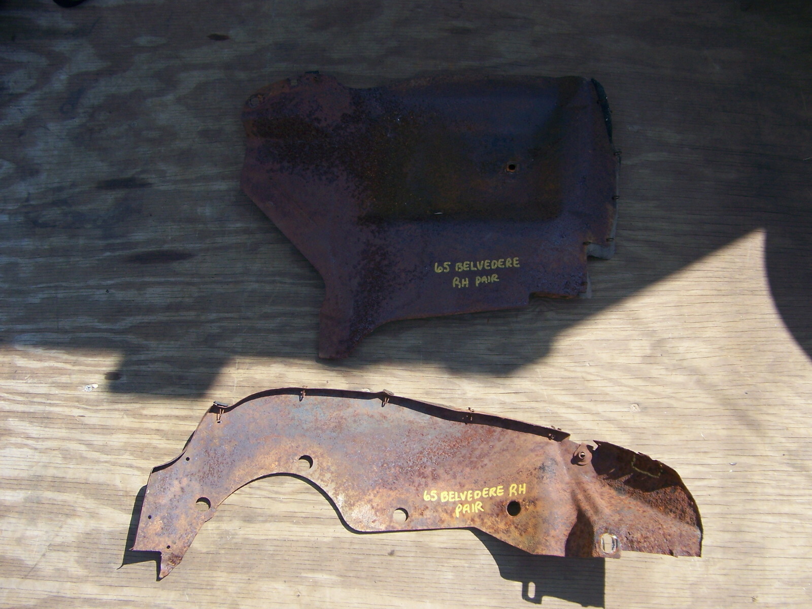 1965 PLYMOUTH BELVEDERE RH FENDER SPLASH SHIELDS OEM