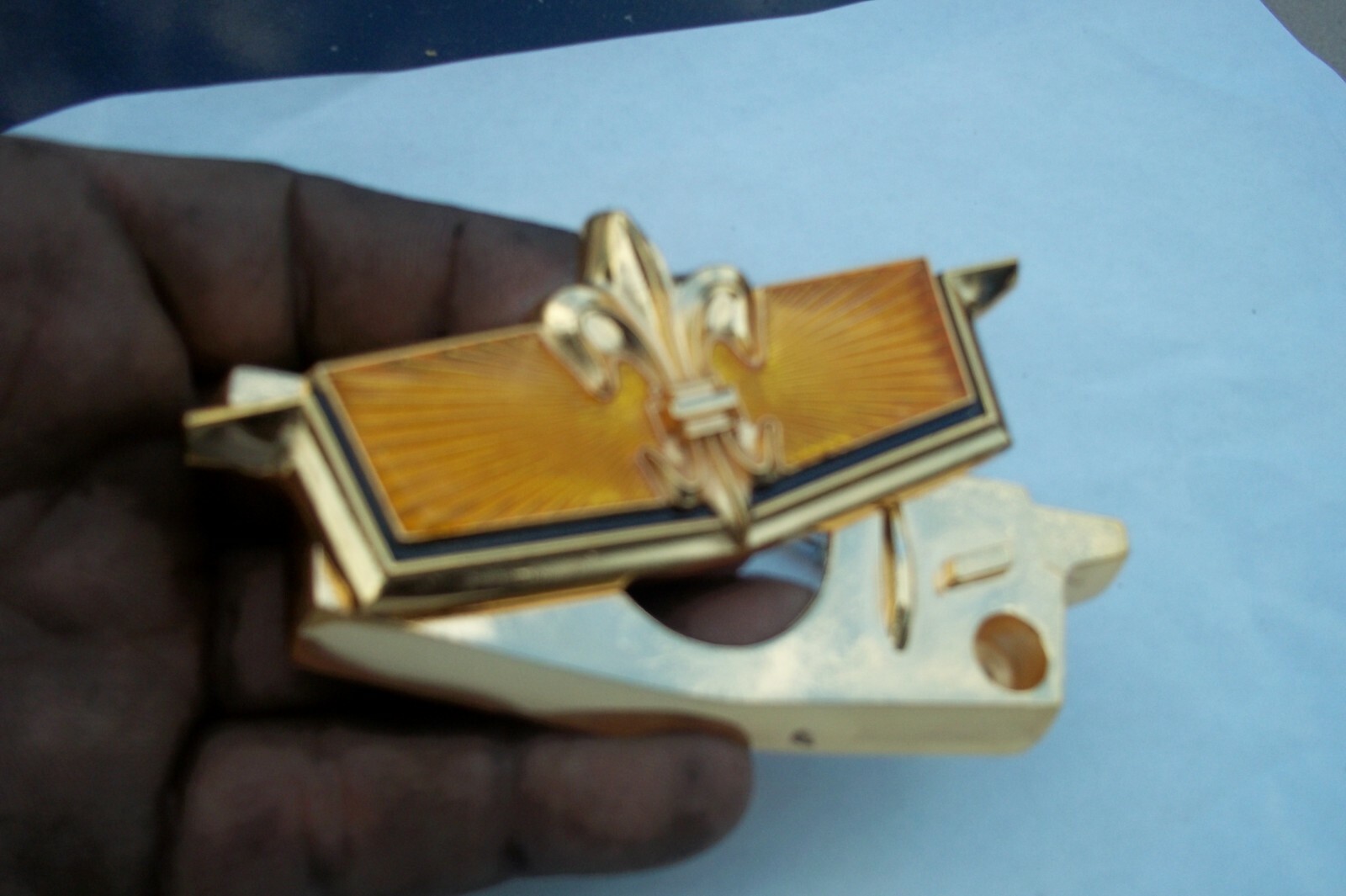 ORANGE  NEW 1977 1990 CHEVROLET CAPRICE TRUNK LOCK EMBLEM 1977  1990