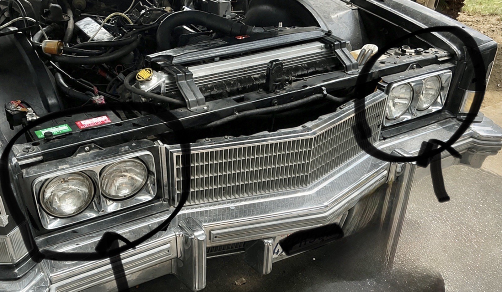 1973 1974 Cadillac ElDorado  HEADLIGHT  Left And Right