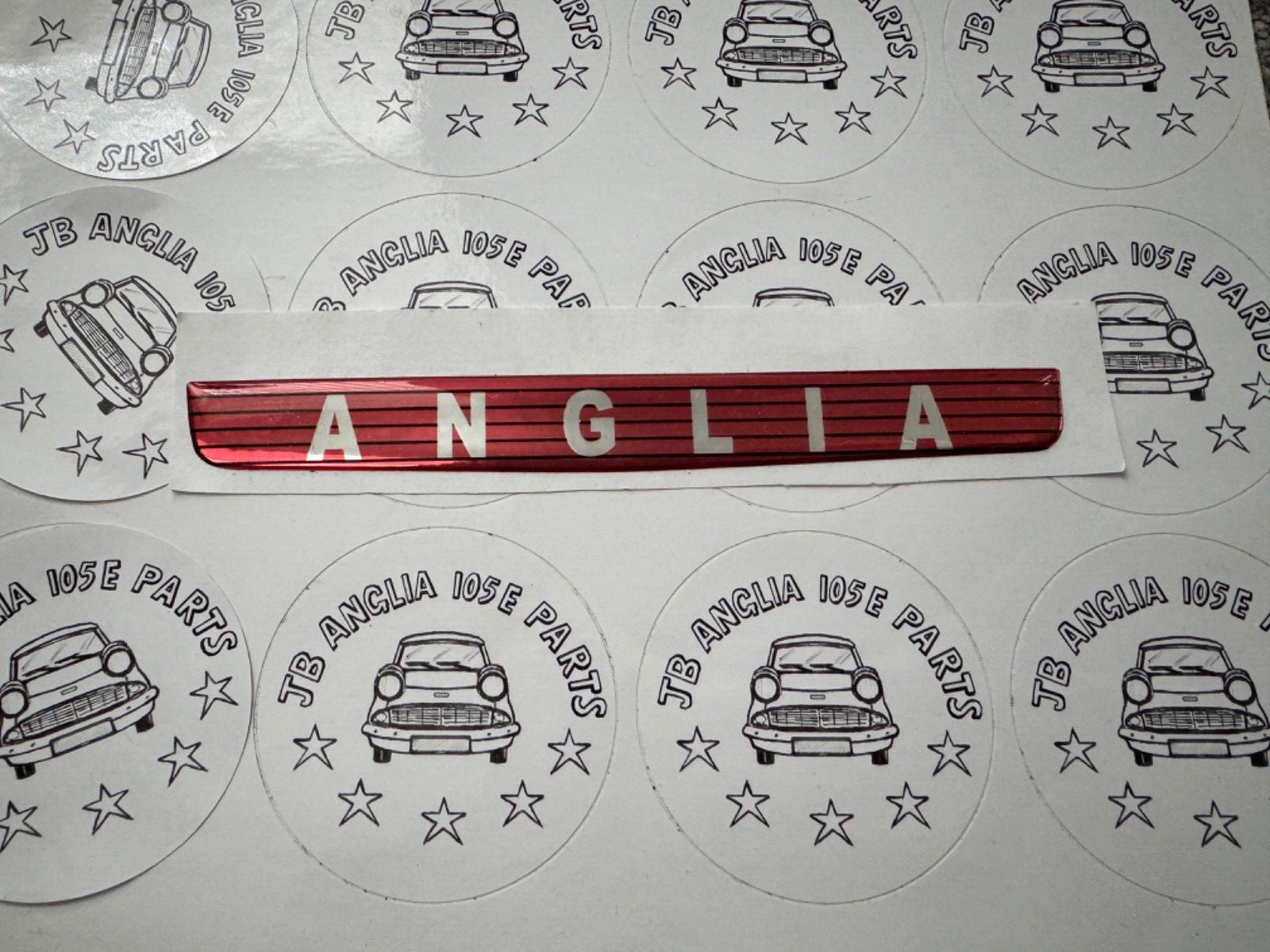 Ford Anglia 105E / Estate - Front Anglia Badge (insert) ( self adhesive)