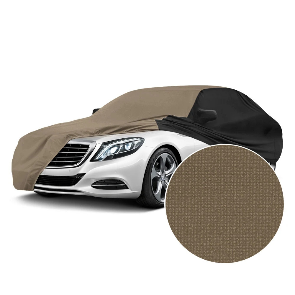 For Ford GT40 64-69 Satin Stretch Indoor Sahara Tan Custom Car Cover w Black