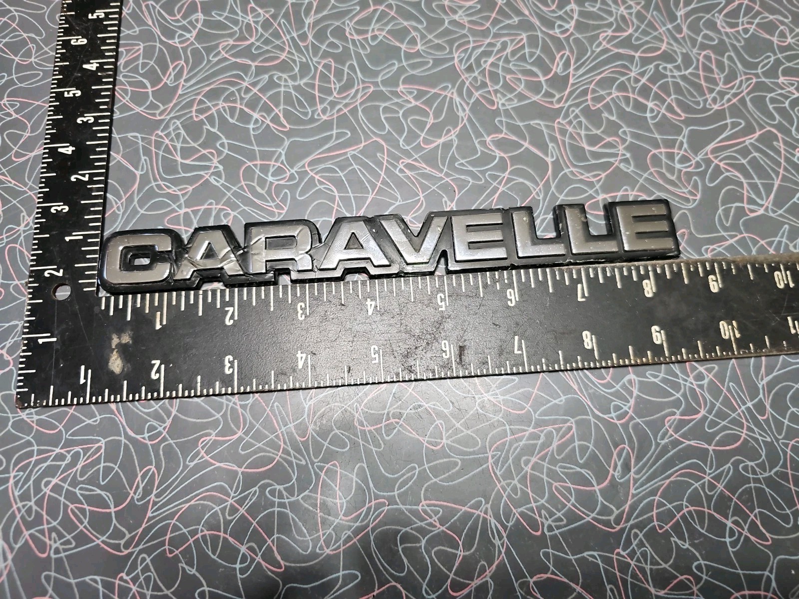 1980's? Plymouth Caravelle Trunk Lid Emblem Badge Nameplate OEM Plastic Original