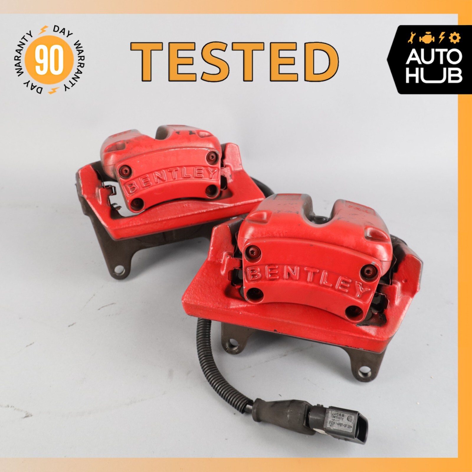 Bentley Continental GT Rear Right & Left Side Brake Caliper w/ Actuator Set OEM