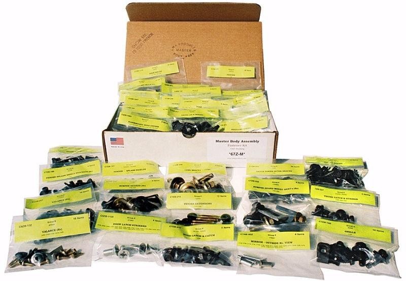1970 Ford Torino Cobra Master Body Bolt Kit Silver Cad OEM Correct
