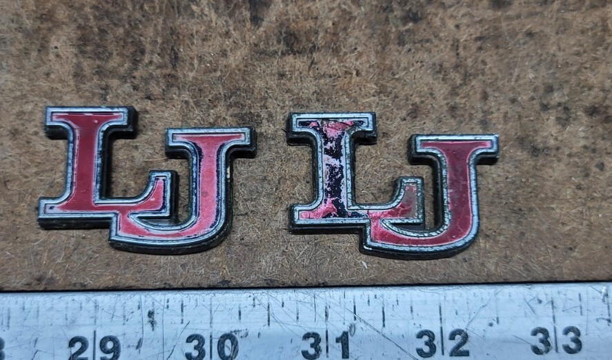 (2) 1980-1984 Pontiac Phoenix Lj Emblem OEM GM Fender Quarter Moulding Trim