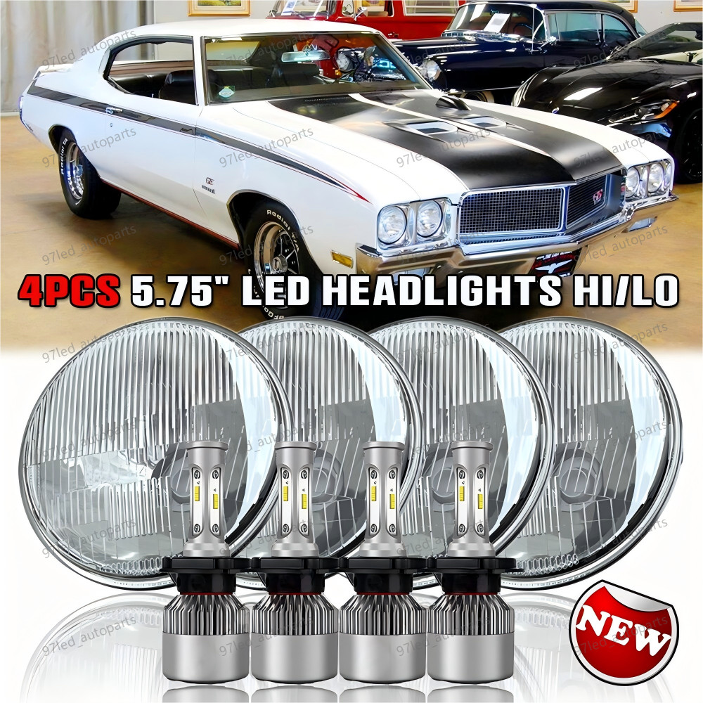 For Buick GS 455 1970-1972 Round 4pcs 5-3/4 5.75\