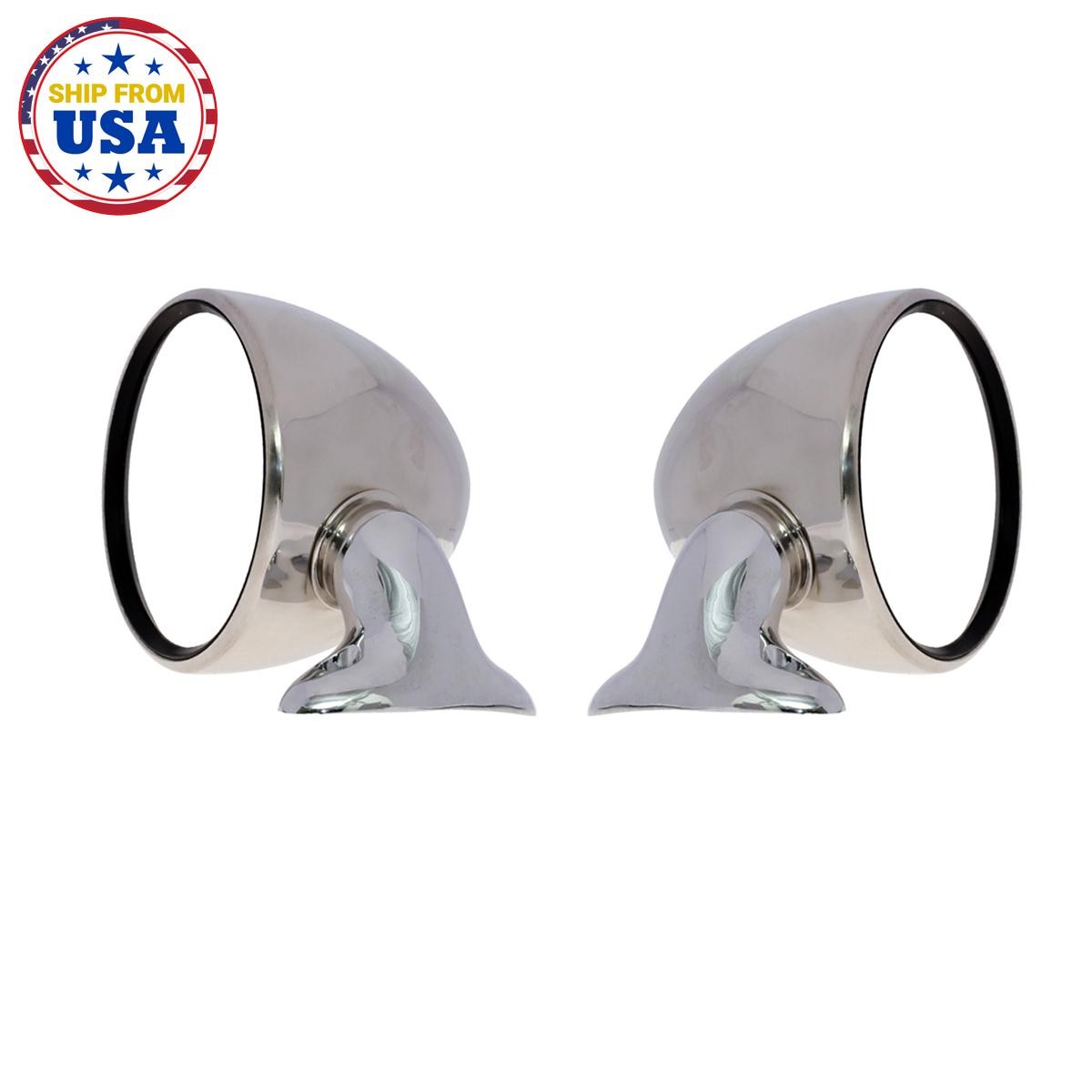 Fit AMC Gremlin Hatchback Sedan 2-Door 70–78 Chrome Stainless Steel Door Mirrors
