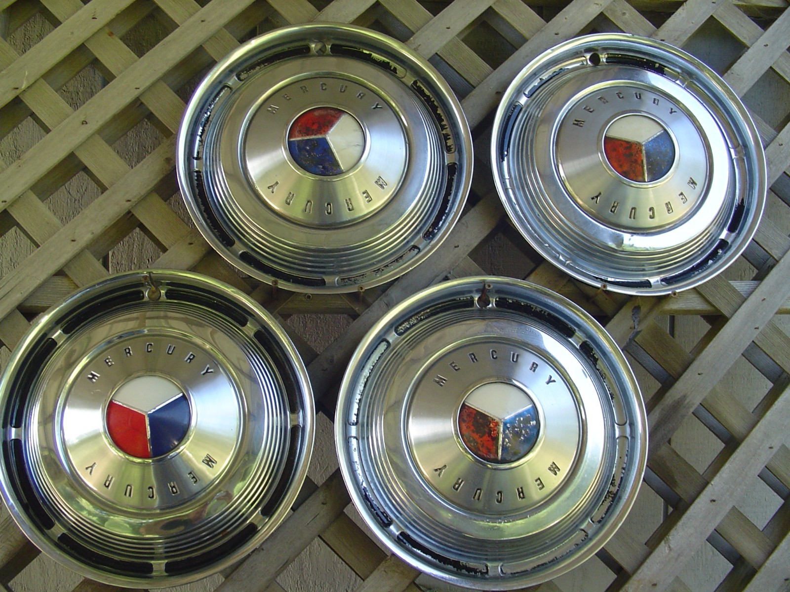 VINTAGE 1962 1963 MERCURY METEOR COMET MONTEREY HUBCAPS WHEEL COVERS CENTER CAPS