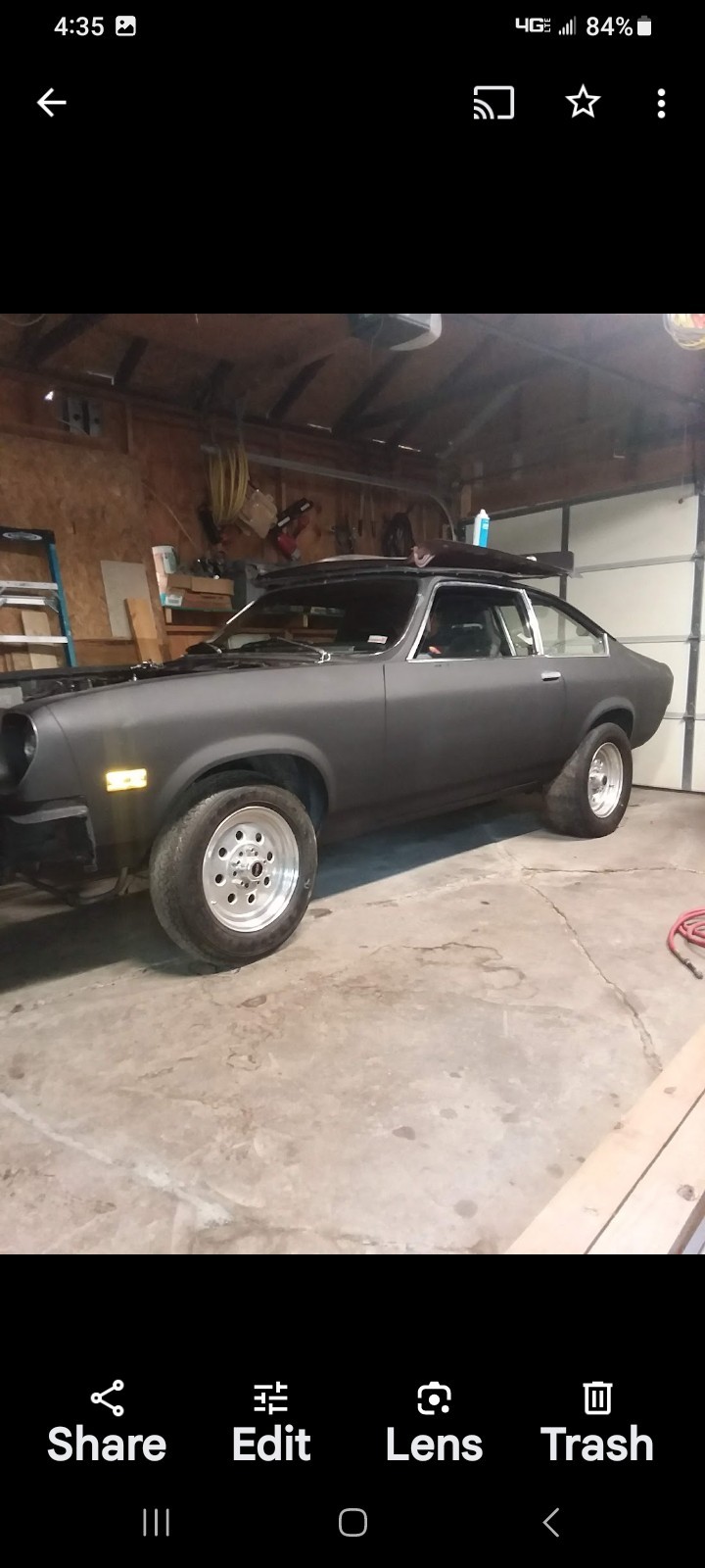 74 Chevy vega clean title. $4500 for roller or got a 388 stroker and 350 turbo.