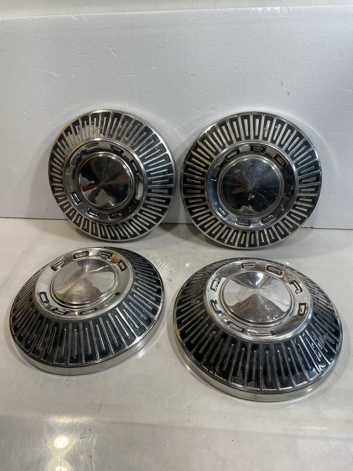 Vintage 1960s Ford Galaxie Or Fairlane Dog Dish Hubcaps