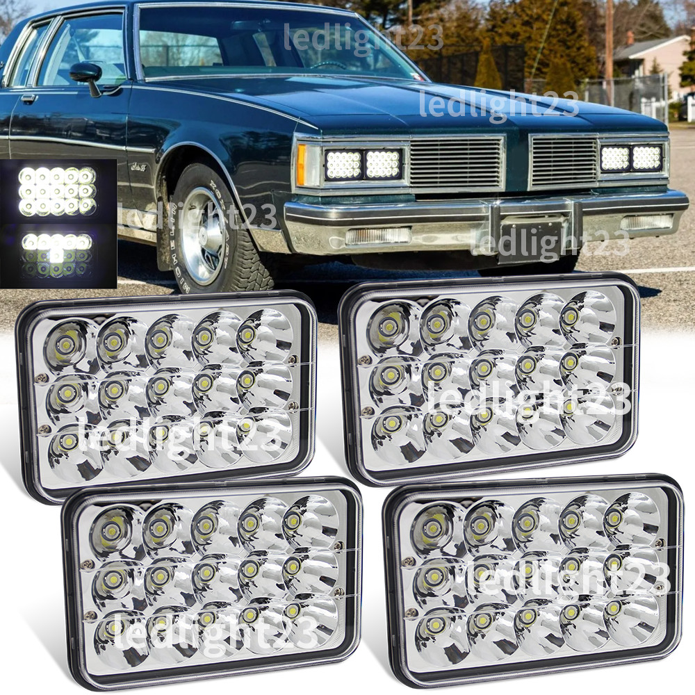 Fit 1977-1986 Oldsmobile 98 1985-1987 Calais 1977-1985 Delta 88 Headlights 4PCS