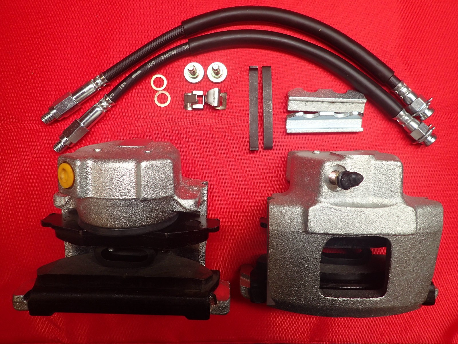 Ford Granada front brake calipers pads & hardware also includes rubber hoses